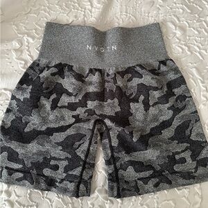 NVGTN Gray and Black Camo Women's Shorts